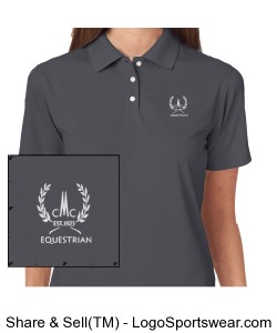 UltraClub Ladies Cool and Dry Stain Release Polo Shirt Design Zoom